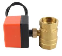 Fafeicy Válvula de Bola Motorizada de Latón DN32 G1 1/4 12V 24V DC 6W para de Control de Agua Fan Coil Válvula de 2 Vías con Motor Síncrono 2 a 194°F