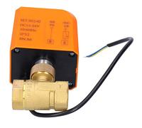 Fafeicy Válvula de Bola Profesional DC12 24 V, Eléctrica de Latón de 2 Vías para Agua Fría y Caliente, Instalación Rápida 1,6 MPa para Uso Doméstico y Comercial