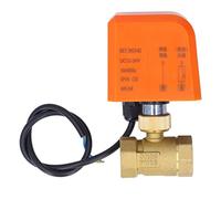 Fafeicy Válvula Eléctrica, Válvula de Bola de 2 Vías de Latón, Normalmente Cerrada DC12-24V 6-20W para Automatización y Control Industrial con Interfaz DN20