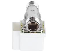 Fafeicy Válvula Solenoide Eléctrica, ABS y Cobre Galvanizado, Interruptor de Flujo de Entrada de Agua Normalmente Cerrado, DC 24V, Ideal para Sistemas de Calentamiento de Agua