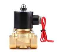 Fafeicy Válvula Solenoide Eléctrica, Aleación de Zinc, 3/4 NC AC 220V, Presión de 0.8Mpa, para Aplicaciones de Agua, Aire y Gas