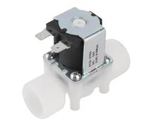 Fafeicy Válvula Solenoide Normalmente Cerrada G3/4, Válvula de Entrada de Agua Eléctrica de Plástico con Roscas de Precisión para una Conexión Segura, DC24V AC220V Opcional (DC24V)