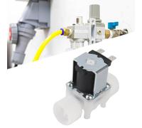 Fafeicy Válvula Solenoide, Válvula Eléctrica de Entrada de Agua Normalmente Cerrada con Roscas G3/4, DC24V/AC220-240V, Resistente a Alta Presión para Sistemas de Control de Agua Residenciales (DC24V)