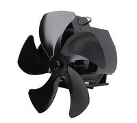 Fafeicy Ventilador de Estufa de Calentador de 5 Cuchillas Öko - Ventilador de Chimenea de Chimenea Térmica sin para una Aplicación Variada (Black)