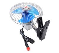Fafeicy Ventilador Oscilatorio del Automóvil, Abrazadera Sólida del Clamp/Holder Giratorio Automático para el Ventilador de Enfriamiento del Automóvil 2 Velocidad para una Excavadora de Camiones SUV