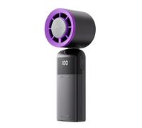 Fafeicy Ventilador Portátil de Mano con 100 Niveles de Velocidad, Motor de Ahorro de Energía de Tercera Generación y Batería de 4000 mAh. Ideal para Uso en Interiores y (Enfriamiento de hielo gris +