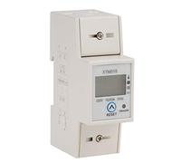 Fafeicy XTM015 Medidor eléctrico de riel DIN, 220 V 10 (40) A Medidor eléctrico de riel DIN digital monofásico 2 cables 2P, para medir el consumo de energía de energía activa, precisión de
