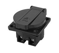 Fafeicy Zócalo para Generador Industrial Impermeable 250V 16A Negro 65x50x40mm