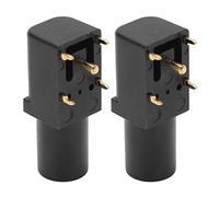 Fafeicy Zócalo Tipo Banana para PCB, Material PA, Buena Conductividad, Tipo Soldado de 4 Mm, Prueba de Voltaje con Multímetro, Duradero para Electrónica (Black)