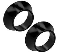 Fafeims 2 Pièces Séparateurs de Direction CNC en Aluminium pour Vélos Route et VTT - Rondelles Coniques Tapered 1 1/8″, Compatible Avec Fourche à Tige Droite, Noir