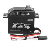 Fafeims Aleación de Aluminio Corteza de 50 Kg de Engranaje para Servo Digital de Acero Inoxidable de Acero Inoxidable para el Bote para el Automóvil, un par Fuerte, una Larga Vida útil, Buena Opción
