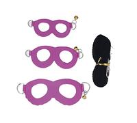 Fafeims Arnés para Hurón, Arnés para Hámster, Chaleco con Correa y Cascabeles, Cuero Artificial, Nailon, Suministros para Mascotas Incluidos (Purple)