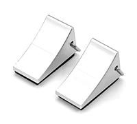 Fafeims Bloque de Fijación de Aleación de Aluminio Fuerte para Calzo de Rueda de Coche RC, Simulación Realista 2 Piezas para Coche 1/10 RC (SILVER)