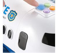 Fafeims Coloridos Juguetes Modelo de Avión para Niños con Ferrocarril Deslizante, Funciones de Botones y Música para el Placer y el Tiempo de Juego Educativo para Niños Pequeños (Tema de la policía)