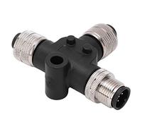 Fafeims Conector tee T Piece Splitter 3 Vías para Redes NMEA 2000 con 5 Pin IP67 Impermeable M12 Hilo Ajuste Lowrance Simrad B G Navico
