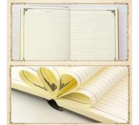 Fafeims Cuaderno, Diario de Patrón Retro Grueso de 2,5 Cm con Páginas Beige de 21x14 Cm para Escritura en la Escuela en Casa, Oficina de Negocios