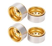 Fafeims Cubo de Rueda de Coche Triangular RC, Manejo Estable, Llantas Doradas de 10 Agujeros para Entusiastas de D90 SCX10 HPI