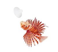 Fafeims Decoraciones de Acuario, León de Silicona Que Brilla en la Oscuridad, Decoración de Peces de Simulación de 4,5 Pulgadas para Vista Nocturna de Acuario y Decoración del Hogar (Rojo)