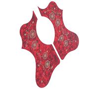 Fafeims Fafeims Paquete de Golpeador de Guitarra Acústica, Juego de 2 Placas Protectoras de Plástico Brillante para Protección y Decoración para Guitarristas y Entusiastas (BROWN) (rojo)