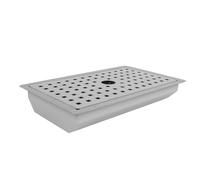 Fafeims Fregadero de Cocina Pequeño de Acero Inoxidable con Filtración de Cubierta de Malla para Estación de Trabajo de Fregadero de Encimera de Cocina (Cepillado)