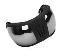 Fafeims Gafas Protectores de Carreras de Caballos, a Prueba de a Prueba de Viento con Cubierta de Lente de Impacto, de Confort de Correa Ajustable para Entrenamiento Ecuestre (Silver)