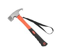Fafeims Hammer de Garras, Martillo de Hierro de Agarre de Goma ABS con Gancho Curvo de Hawkbill y Cuerda Colgante para Proyectos de Bricolaje para Acampar Al Aire (ORANGE)