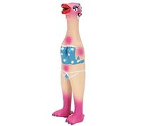 Fafeims Juguetes Chirriantes para Perros, Pollo de Látex Suave, Juguete Molar para Masticar para Perros Pequeños y Medianos y Cachorros (Bien Pollo)