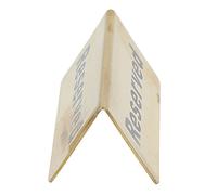 Fafeims Letrero de Mesa de Metal Duradero de Doble Cara con Forma de Tienda de Campaña de Acero Inoxidable para Fiestas, Bodas, Hoteles, Fácil de Limpiar para Restaurantes, Bares, Cafeterías,