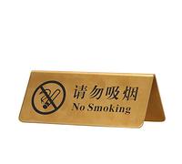 Fafeims Letrero de Mesa de Metal Duradero de Doble Cara con Forma de Tienda de Campaña de Acero Inoxidable para Fiestas, Bodas, Hoteles, Fácil de Limpiar para Restaurantes, Bares, Cafeterías,