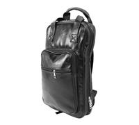 Fafeims Mochila de Baqueta, Estuche de Almacenamiento de Baqueta de Cuero PU con Capacidad de Más de 20 Palos, Correa para los Hombros para Bateristas, Bolsas de Soporte de Mazos Compactos (Black)
