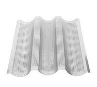 Fafeims Molde para Hornear Francés Bandeja Resistente de Acero Inoxidable Fácil de Desmoldar para Comida Familiar Plata 15,2 X 9,8 Pulgadas para Cocinar a Diario