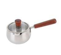 Fafeims Olla de Leche Antiadherente de Acero Inoxidable, Cacerola de 1000ml para Sopa, Fideos, Dieta para una, Tamaño Compacto para Cocina Casera