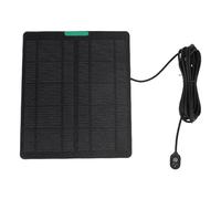Fafeims Panel Solar de Cámara de Seguridad de 10 W, Cargador Monocristalino ETFE con Kit de Montaje para Pro 5s Ultra 2 Pro 3 Cámaras Inalámbricas Al Aire Fuente de Alimentación Continua (BLACK)