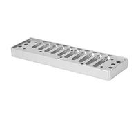 Fafeims Peine de Armónica de Aleación de Aluminio, Efecto de Superficie de Pulido Fino, Color de Oro y Plata Disponible, Parte del Accesorio de Armónica Profesional de Combate de Azules de 10 Hoyos