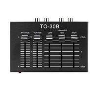 Fafeims Phono Preamp EQ Ecualizador de Sonido Digital de 2 Canales 3 Bandas 12 DB Ajuste Alto Medio bajo para Tocadiscos, Material de Aleación de Aluminio, Adecuado para Entusiastas de la Música