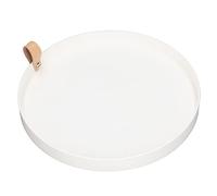 Fafeims Plato de Joyería Elegante, Resistente Al Agua, ABS, Bandeja de Tocador de Estilo Redondo Simple para Joyería, Tocador de Perfume, para Amantes, Familiares y Amigos