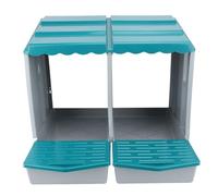 Fafeims Práctica Caja Nido para Pollos, Fácil Mantenimiento, Protección Cálida para Uso en Granjas Grandes (2 Compartimentos)