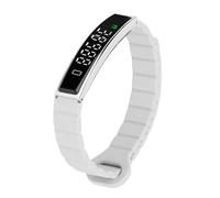 Fafeims Pulsera Inteligente, Rastreador de Ejercicios con BT 5.3 y Control Remoto de Cámara Correa Magnética Monitor de Actividad para Nadar Correr (Silver)