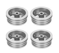 Fafeims RC Rim Red Car, ALEACIÓN DE Aluminio 4pcs Culón DE Ruedas Fuera DE la Carretera, Reemplazo Resistente y Elegante para Camiones MN82 LC79 RC Crawler (Silver)