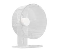 Fafeims Rueda de Ejercicio para Hámster, Rueda para Correr Acrílica Resistente, Juguete para Mascotas Pequeñas, Jaula para Hámster, Diseño Versátil Seguro y Duradero (XL 39x39x12,5 cm/15,4x15,4x4,9