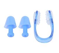 Fafeims Strisk Silicone -PC Tubo de Natación con Tapones Nasales para Buceo de Surf, Clip de Nariz Impermeable Reutilizable (BLUE)