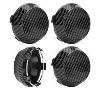 Fafeims Tapas de Cubo de Llanta Central de Rueda Estilo Fibra de Carbono ABS, 60mm de Diámetro, Paquete de 4, Adecuadas para Ruedas Originales, Protección Duradera