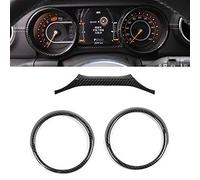 Fafeims Tibón de Fibra de Carbono Tibro de Decoración del Tablero ABS Cubierta del Anillo de la Superficie Lisa Fácil de Instalar para JL 2018+