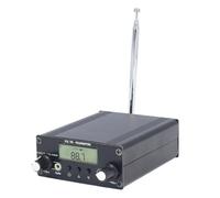 Fafeims Transmisor Estéreo FM, Transmisor de Transmisión de 0.5W con Síntesis PLL 76-108MHz, Transmisor de Aleación de Aluminio DC12V para los Teatros de Iglesias Eventos Al Aire Libre