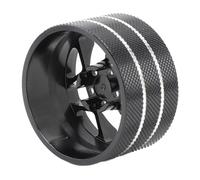 Fafeims Volante Transmisor Duradero para Futaba Dumborc RadioLink Wfly, Volante RC de Metal Anodizado, Diseño Auténtico, Negro, Compatible con Varios Mandos a Distancia