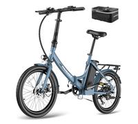 Fafrees Bicicleta Eléctrica, Bici Urbana Eléctrica de 250 W, Batería de 36 V/16,75 Ah, 7 Velos, Alcance 120 km, Bicicleta Eléctrica Plegable de 20" para Adultos, 2024 F20 Light (Azul)