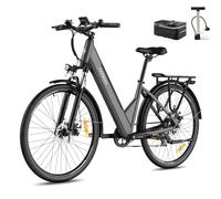 Fafrees Bicicleta Eléctrica F28 Pro, Bicicleta Eléctrica Urbana 27,5", Motor 250W, Batería Extraíble 14.5Ah/522Wh, Mujer Hombre Pedelec ebike (Gris)