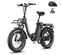 Fafrees Bicicleta Eléctrica Plegable F20 MAX, Fatbike Off-Road 20 * 4,0'', Batería 30Ah/1440Wh, Cesta, Alance 110-150 km, Bicicleta Eléctrica de Montaña para Adultos (Negro)