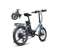Fafrees F20 Azul Duradero E-Bike Plegable de 20 Pulgadas con Batería 36V 18.2A, 250W 25 km/h SHIMANO 7