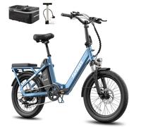 Fafrees F20 Flex E Bike Pedelec - Bicicleta de montaña para mujer (6 km/h, velocidad de gas, 20 pulgadas, 140 kg), color azul